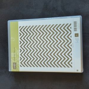 Positively Chevron wooden block stamp